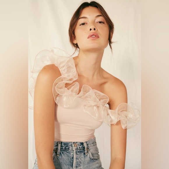 NWT Free People Haute Wired Bodysuit Pink Rose - Picture 15 of 15